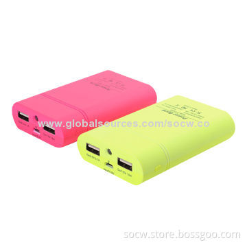 Fresh Vegetables Dual-USB Power Bank, with 5V/1A/2.1A Output and Flashlight